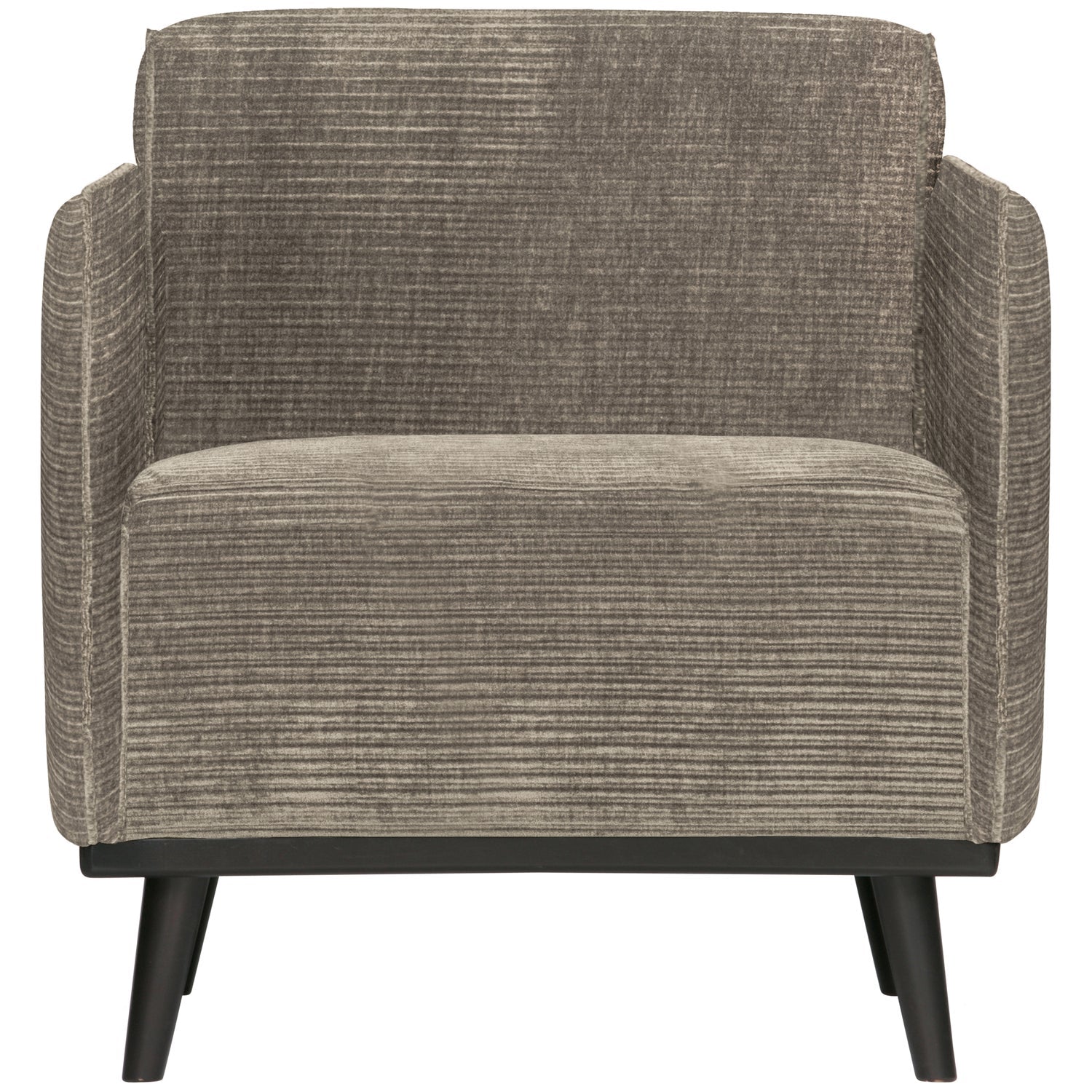 Poltrona in tessuto a coste con braccioli Statement 72x77 cm