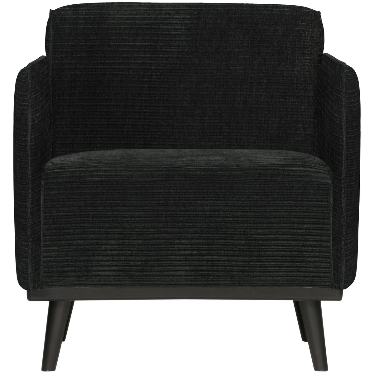Poltrona in tessuto a coste con braccioli Statement 72x77 cm