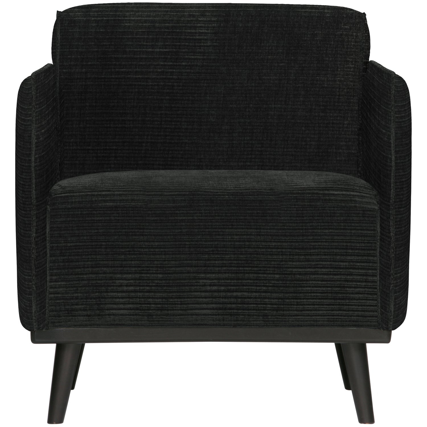 Poltrona in tessuto a coste con braccioli Statement 72x77 cm