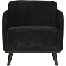 Poltrona in tessuto a coste con braccioli Statement 72x77 cm