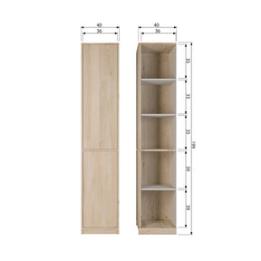 Colonna 2 ante Modulair 40x199 cm - modulo componibile