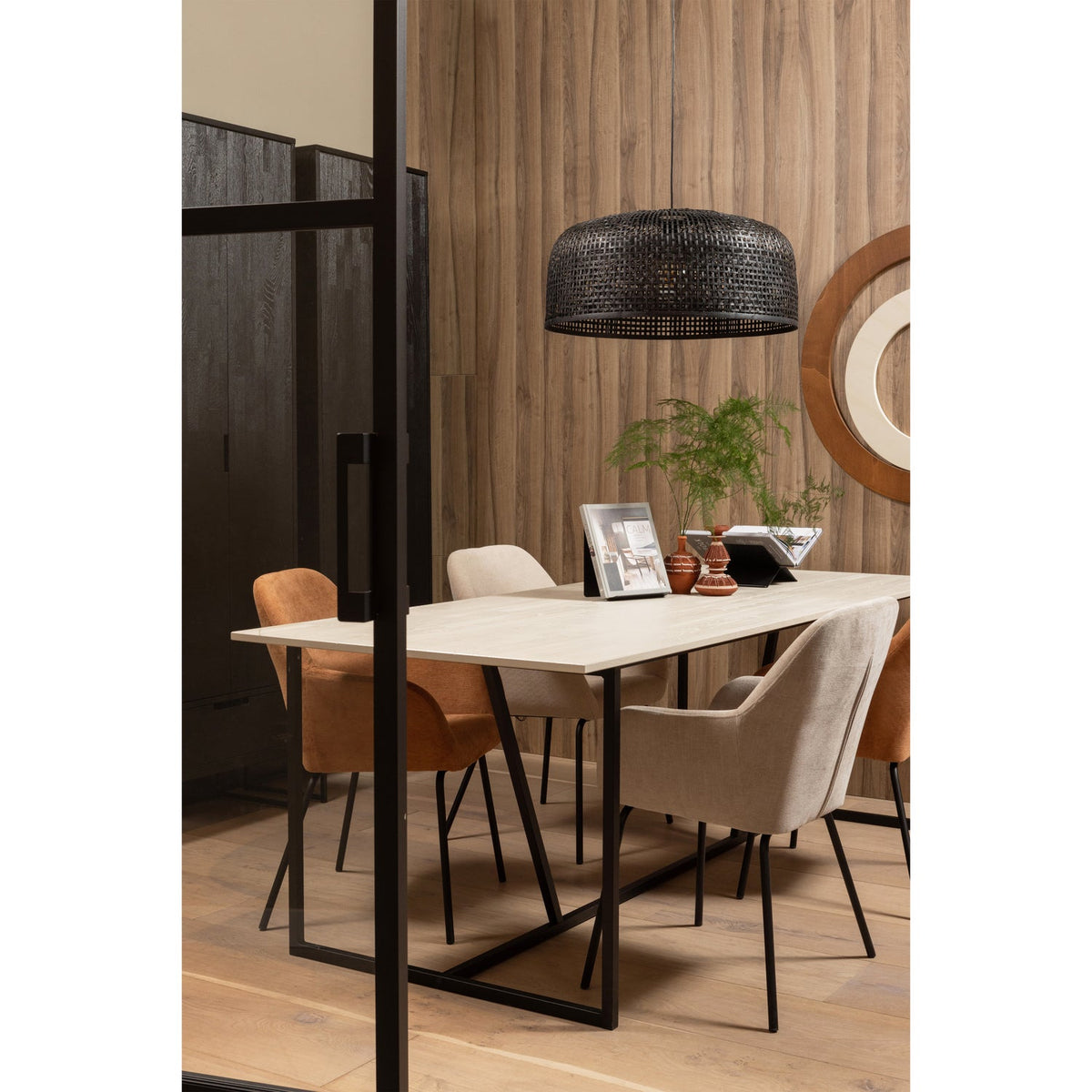 Tavolo da pranzo in legno di frassino Silas 220x75 cm