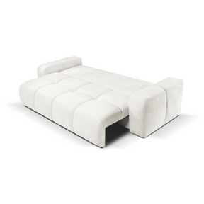 Divano letto in tessuto cannettato Vienna 259x99/149 cm