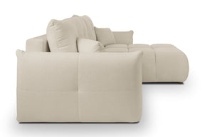 Divano letto angolare in tessuto cinigliato Dublino 257x111/177 cm