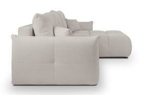 Divano letto angolare in tessuto cinigliato Dublino 257x111/177 cm