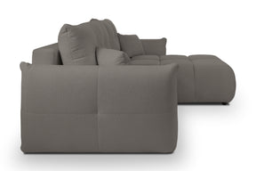 Divano letto angolare in tessuto cinigliato Dublino 257x111/177 cm
