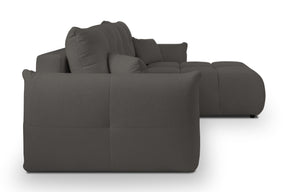 Divano letto angolare in tessuto cinigliato Dublino 257x111/177 cm