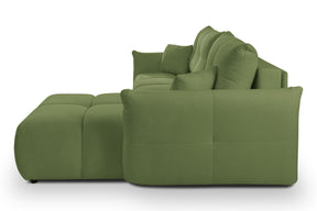 Divano letto angolare in tessuto cinigliato Dublino 257x111/177 cm