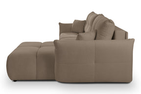 Divano letto angolare in tessuto cinigliato Dublino 257x111/177 cm
