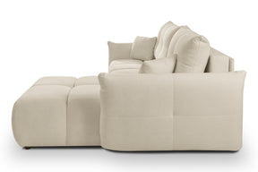 Divano letto angolare in tessuto cinigliato Dublino 257x111/177 cm