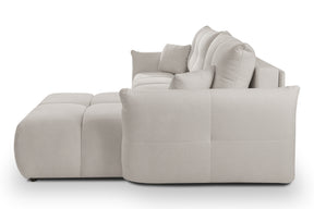 Divano letto angolare in tessuto cinigliato Dublino 257x111/177 cm