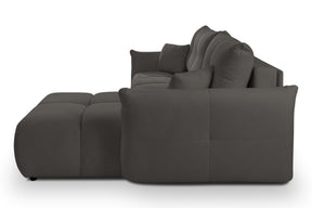 Divano letto angolare in tessuto cinigliato Dublino 257x111/177 cm