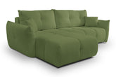 Divano letto angolare in tessuto cinigliato Dublino 257x111/177 cm