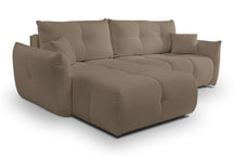 Divano letto angolare in tessuto cinigliato Dublino 257x111/177 cm