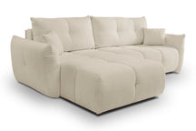 Divano letto angolare in tessuto cinigliato Dublino 257x111/177 cm