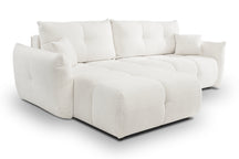 Divano letto angolare in tessuto cinigliato Dublino 257x111/177 cm