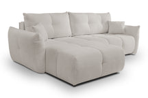 Divano letto angolare in tessuto cinigliato Dublino 257x111/177 cm