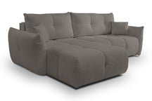 Divano letto angolare in tessuto cinigliato Dublino 257x111/177 cm