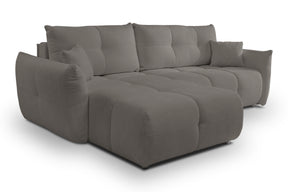 Divano letto angolare in tessuto cinigliato Dublino 257x111/177 cm