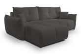 Divano letto angolare in tessuto cinigliato Dublino 257x111/177 cm