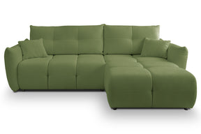 Divano letto angolare in tessuto cinigliato Dublino 257x111/177 cm