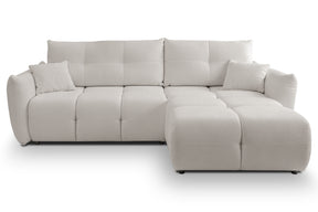 Divano letto angolare in tessuto cinigliato Dublino 257x111/177 cm