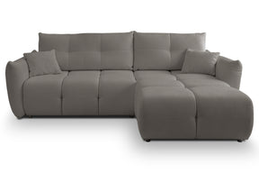 Divano letto angolare in tessuto cinigliato Dublino 257x111/177 cm