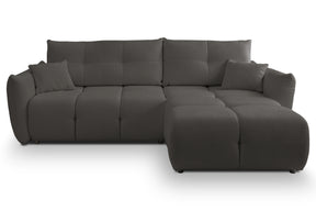 Divano letto angolare in tessuto cinigliato Dublino 257x111/177 cm