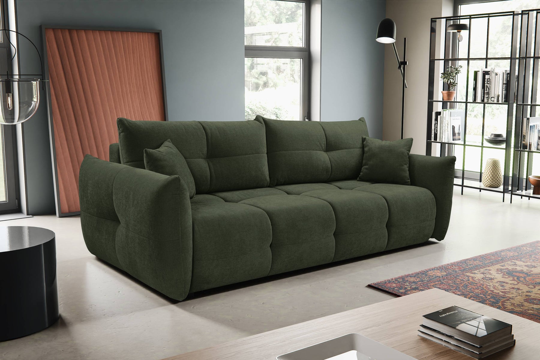 Divano letto in tessuto cinigliato Lisbona 245x110/144 cm