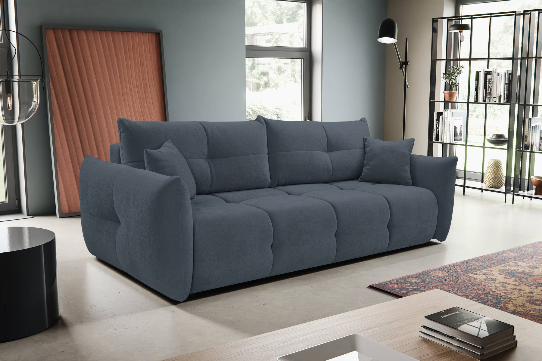 Divano letto in tessuto cinigliato Lisbona 245x110/144 cm