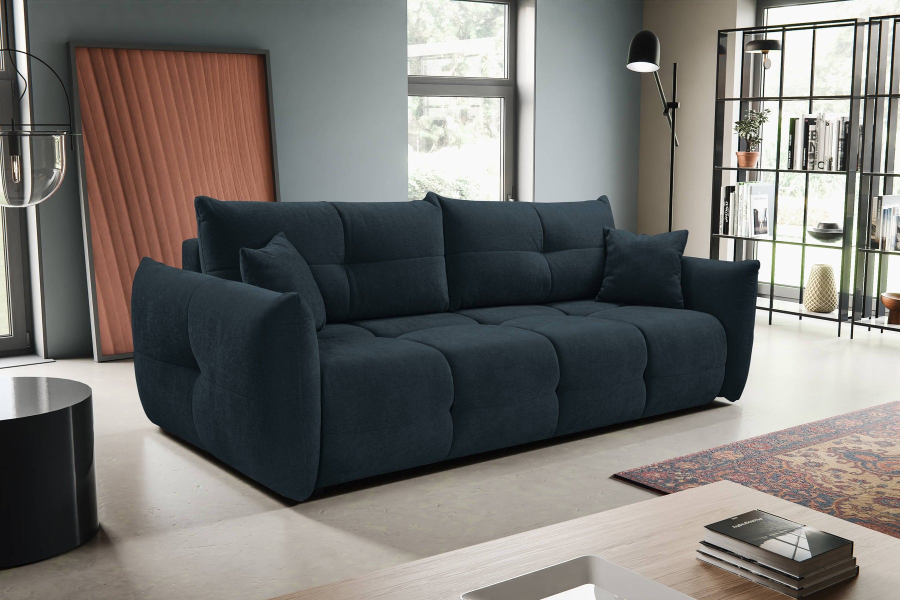 Divano letto in tessuto cinigliato Lisbona 245x110/144 cm