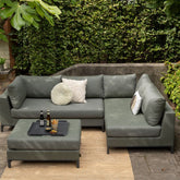 Divano angolare da esterno verde Arko 262x60 cm