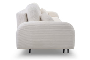 Divano letto in tessuto cannettato Tokyo 230x102 cm