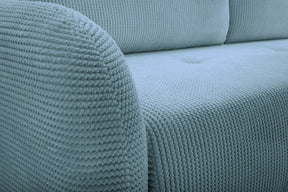 Divano letto in tessuto cannettato Tokyo 230x102 cm
