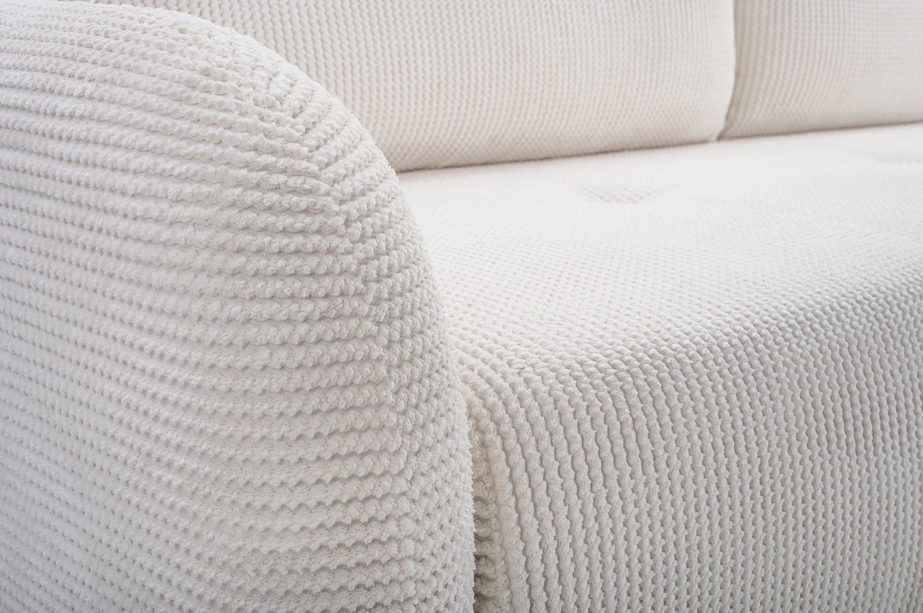 Divano letto in tessuto cannettato Tokyo 230x102 cm