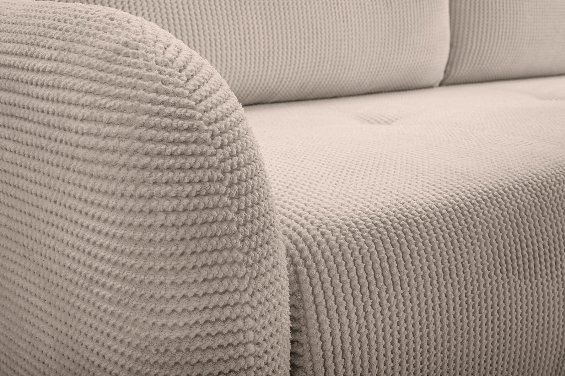 Divano letto in tessuto cannettato Tokyo 230x102 cm