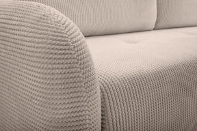 Divano letto in tessuto cannettato Tokyo 230x102 cm
