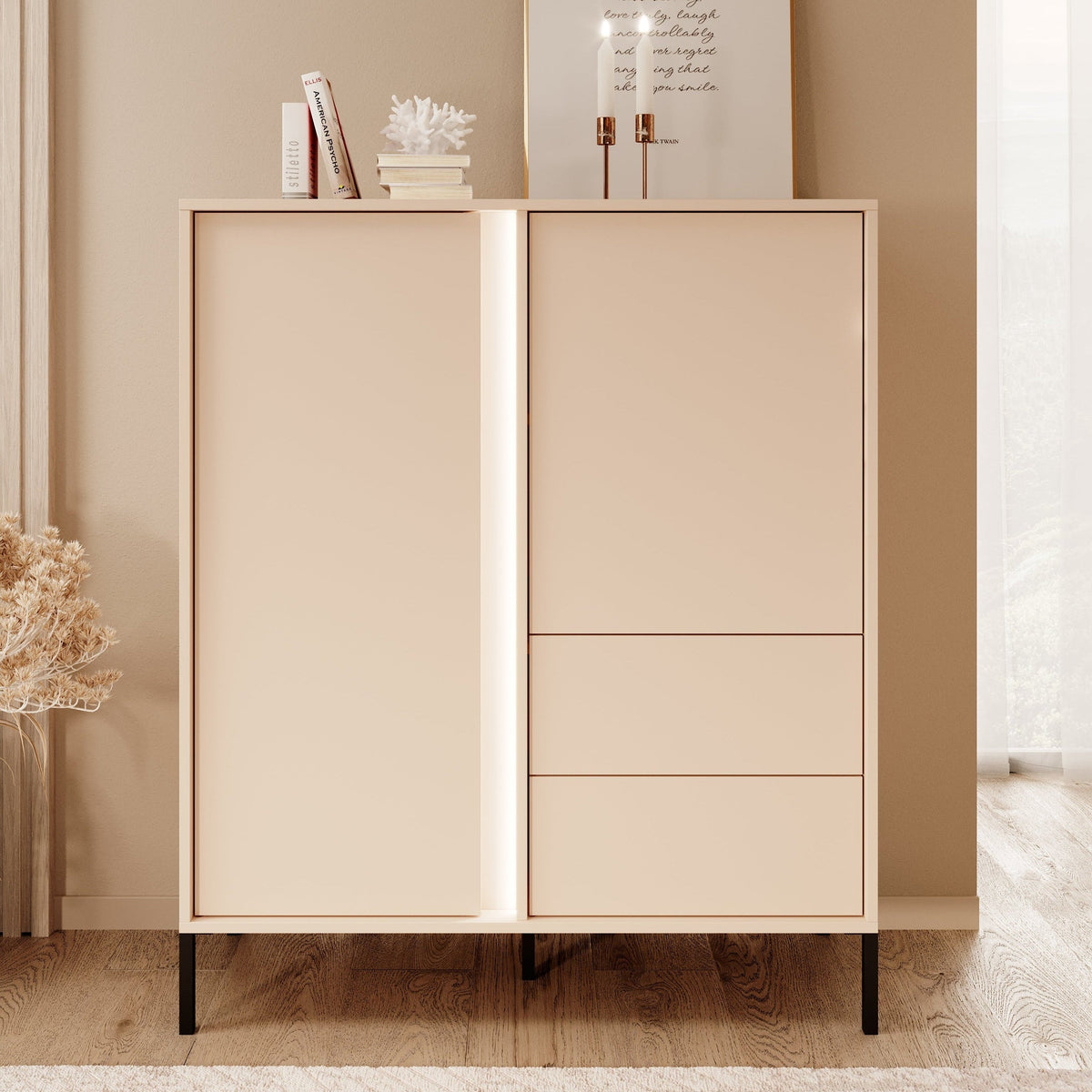 Credenza con 2 ante e 2 cassetti Eos 103x123 cm
