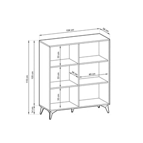 Credenza 2 ante in legno laminato con piedi in metallo Evoke 104x119 cm
