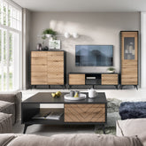 Credenza 2 ante in legno laminato con piedi in metallo Evoke 104x119 cm
