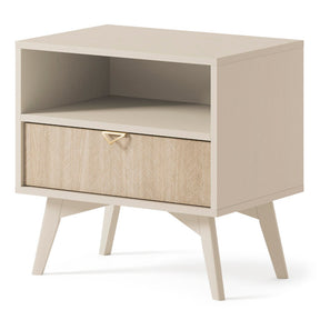 Comodino 1 cassetto 1 in legno laminato Vanity 54x54 cm