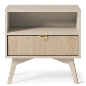 Comodino 1 cassetto 1 in legno laminato Vanity 54x54 cm