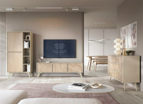 Mobile TV 3 ante in legno laminato Vanity 158x52 cm