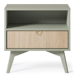 Comodino 1 cassetto 1 in legno laminato Vanity 54x54 cm