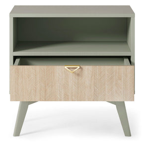 Comodino 1 cassetto 1 in legno laminato Vanity 54x54 cm