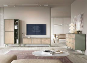 Mobile TV 3 ante in legno laminato Vanity 158x52 cm