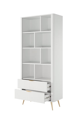 Libreria con 2 cassetti Essenza 88x193 cm