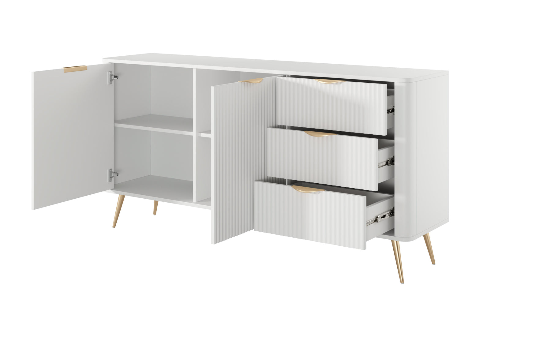 Madia con 2 ante e 2 cassetti Essenza 163x81 cm