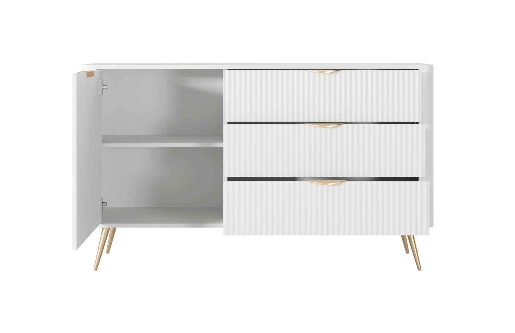 Madia con 1 anta e 3 cassetti Essenza 138x81 cm