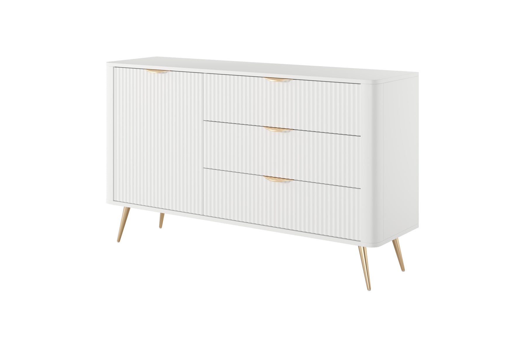 Madia con 1 anta e 3 cassetti Essenza 138x81 cm